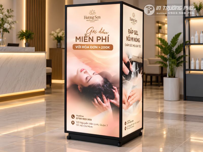standee hộp đ&egrave;n