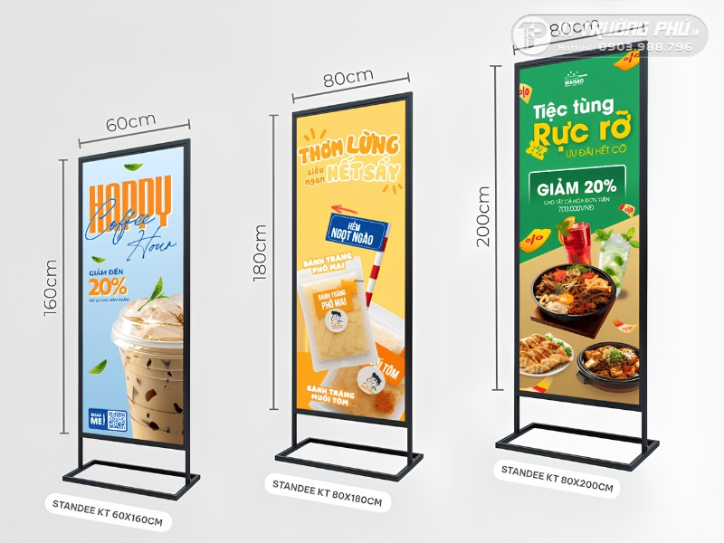 Standee khung sắt ngo&agrave;i trời