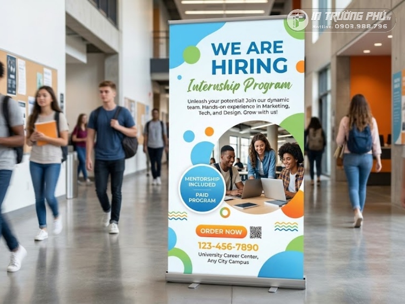 Standee ng&agrave;y hội việc l&agrave;m