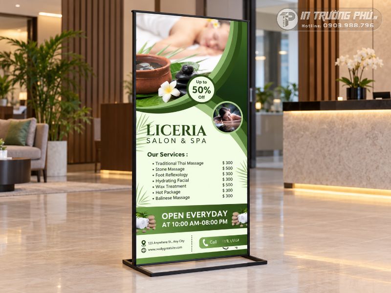 standee quảng c&aacute;o spa