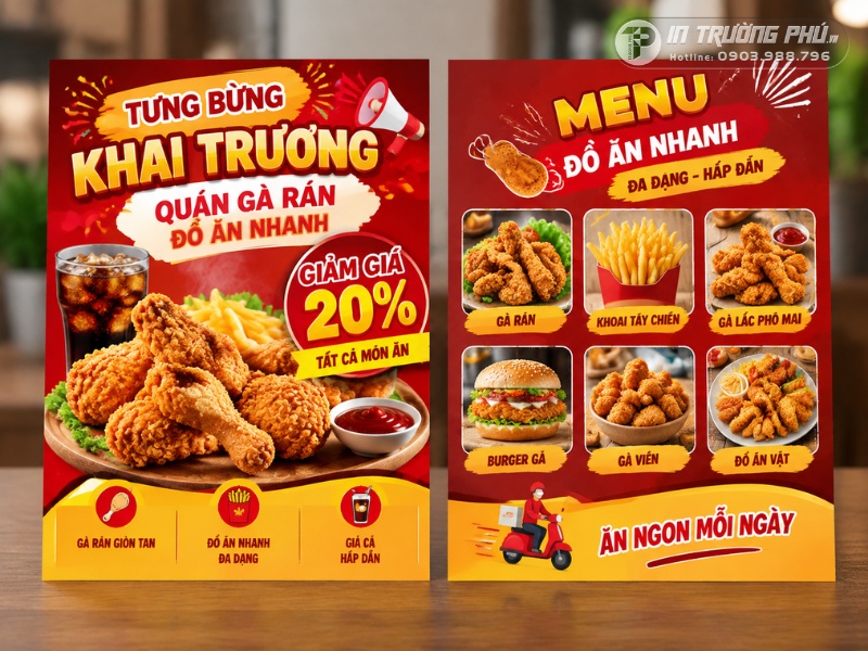 Tờ rơi khai trương qu&aacute;n ăn