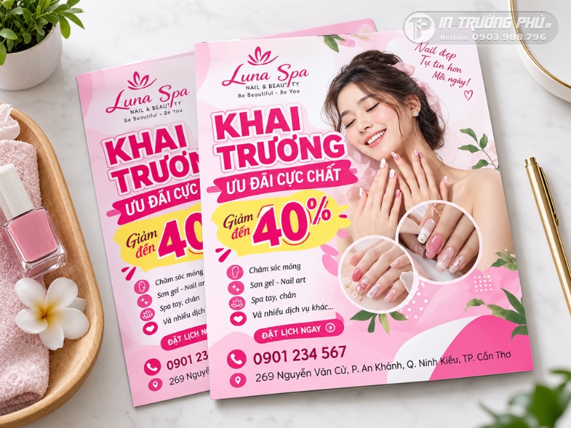Tờ rơi spa phong c&aacute;ch trẻ trung