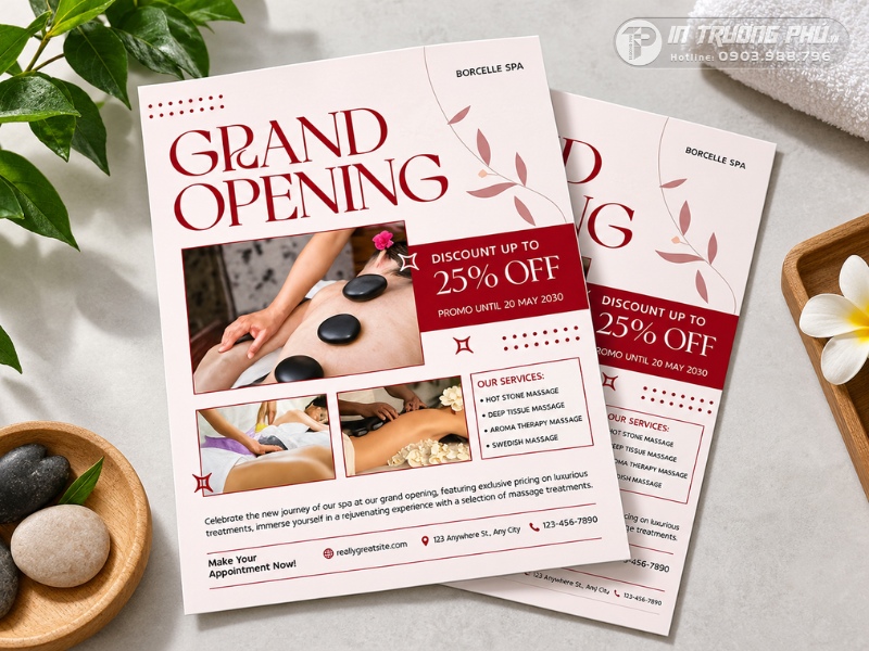Mẫu tờ rơi khai trương spa