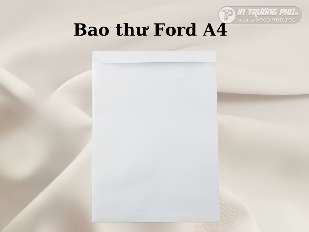 Mẫu phong b&igrave; a4 in bằng chất liệu giấy Ford với bề mặt nh&aacute;m nhẹ