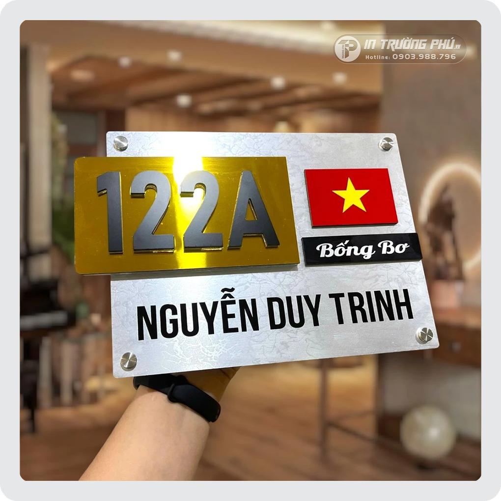 Biển số nhà có lá cờ Việt Nam-BSN-TP043