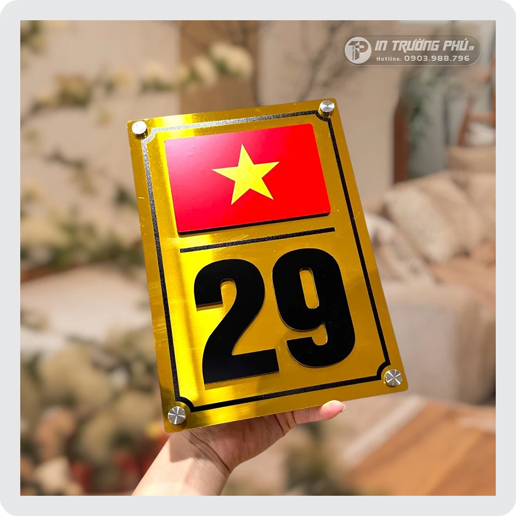 Biển số nhà có lá cờ Việt Nam-BSN-TP059
