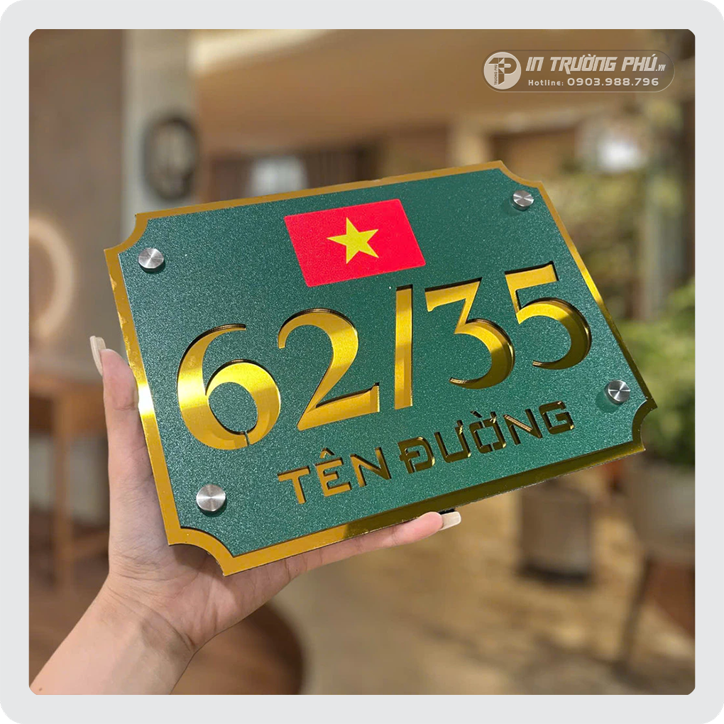 Biển số nhà có lá cờ Việt Nam-BSN-TP065