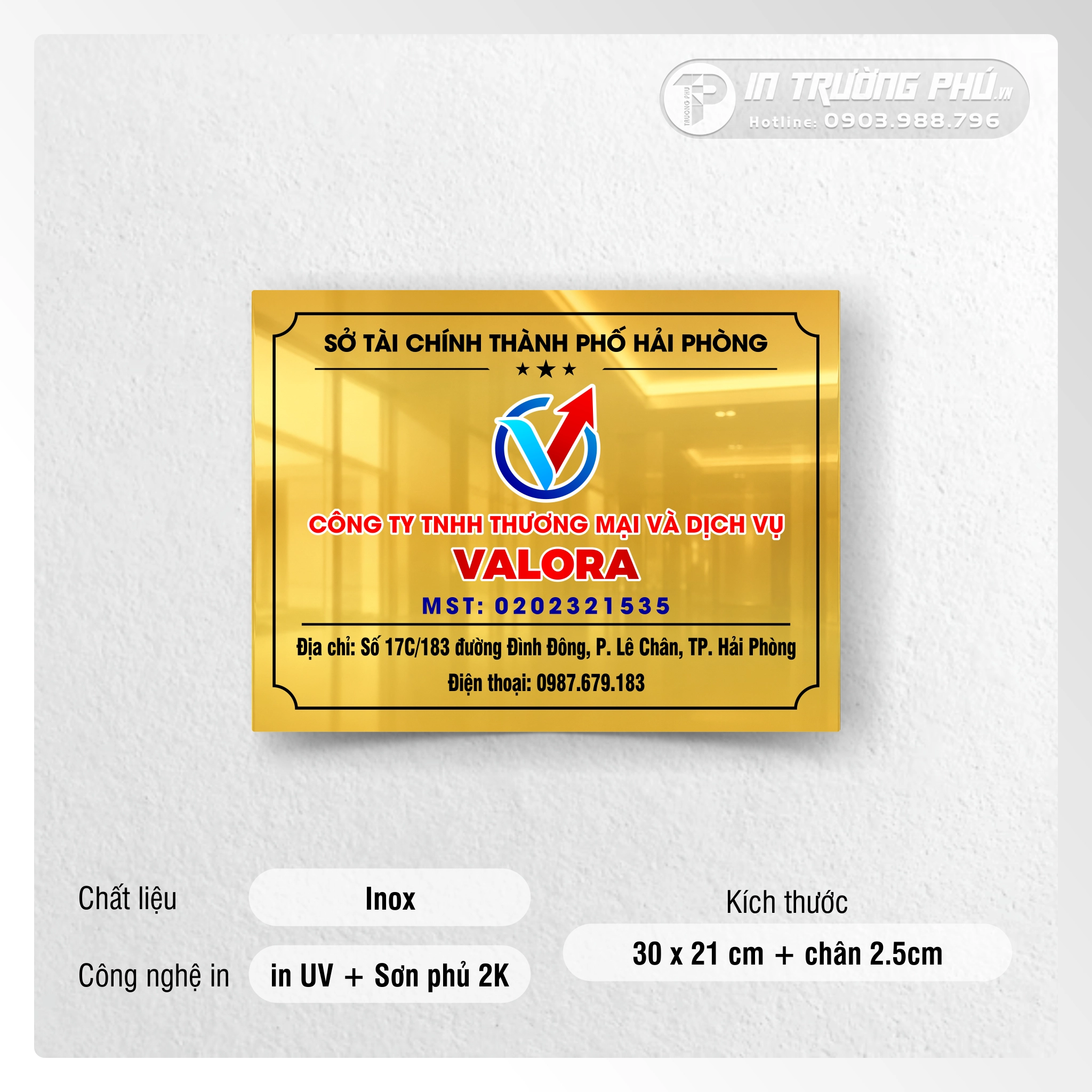 Biển Công Ty - Inox In UV
