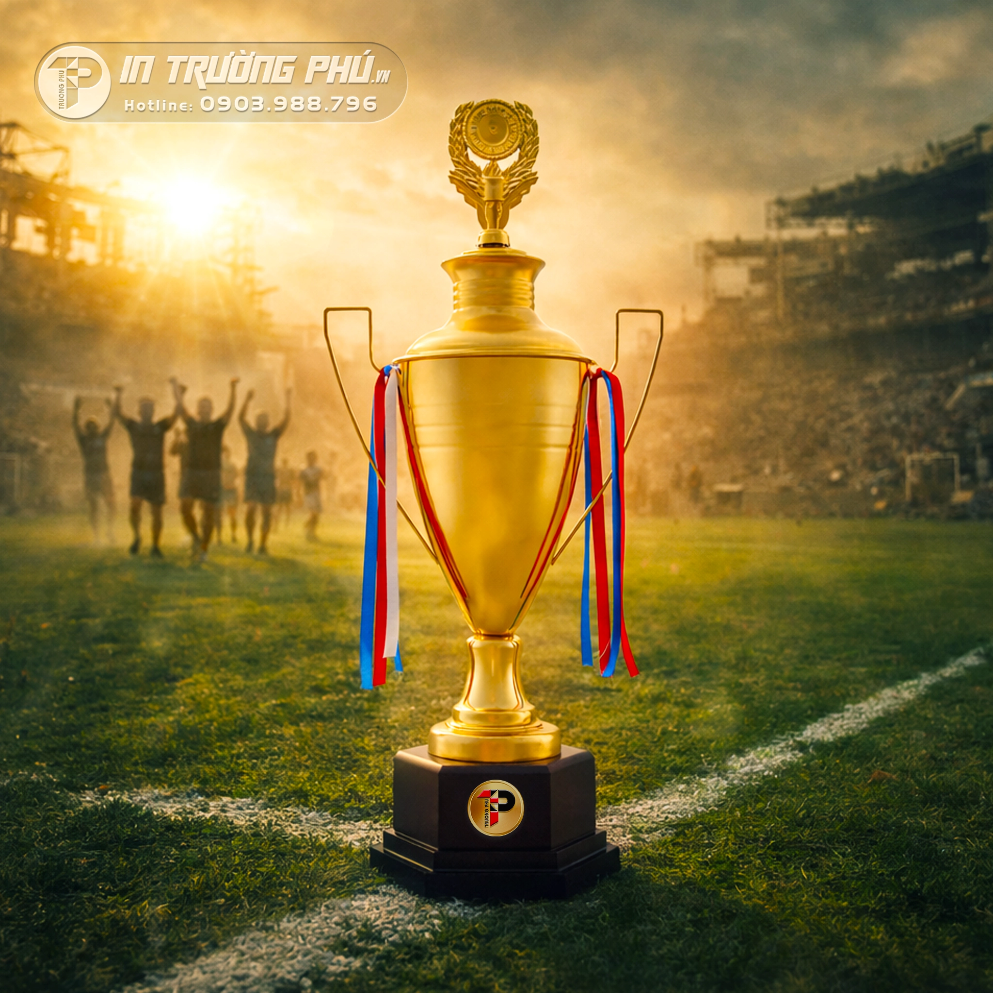 C&uacute;p thể thao - In Trường Ph&uacute; - C&uacute;p Vinh Danh - Qu&agrave; Tặng &Yacute; Nghĩa - Trao Giải Lưu Niệm