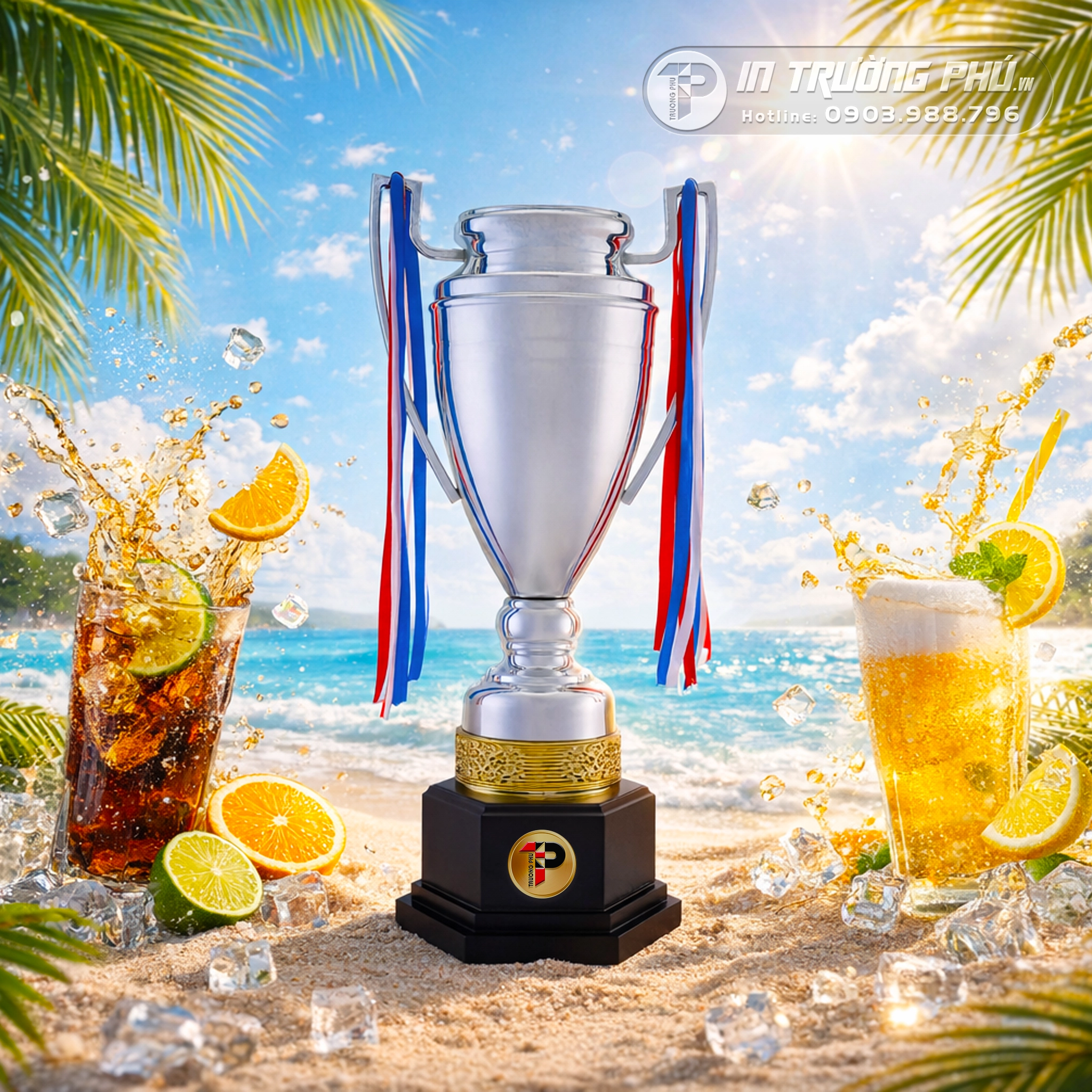 C&uacute;p thể thao - In Trường Ph&uacute; - C&uacute;p Vinh Danh - Qu&agrave; Tặng &Yacute; Nghĩa - Trao Giải Lưu Niệm