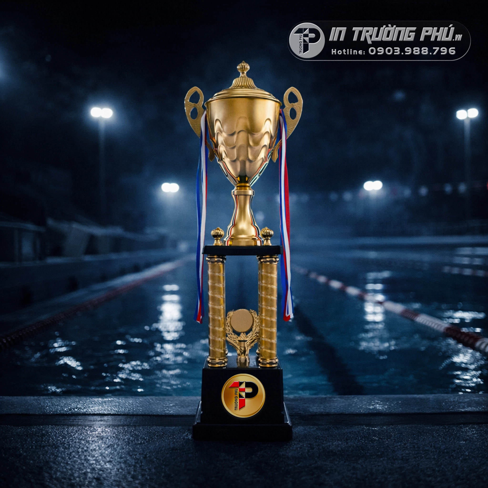 C&uacute;p thể thao - In Trường Ph&uacute; - C&uacute;p Vinh Danh - Qu&agrave; Tặng &Yacute; Nghĩa - Trao Giải Lưu Niệm