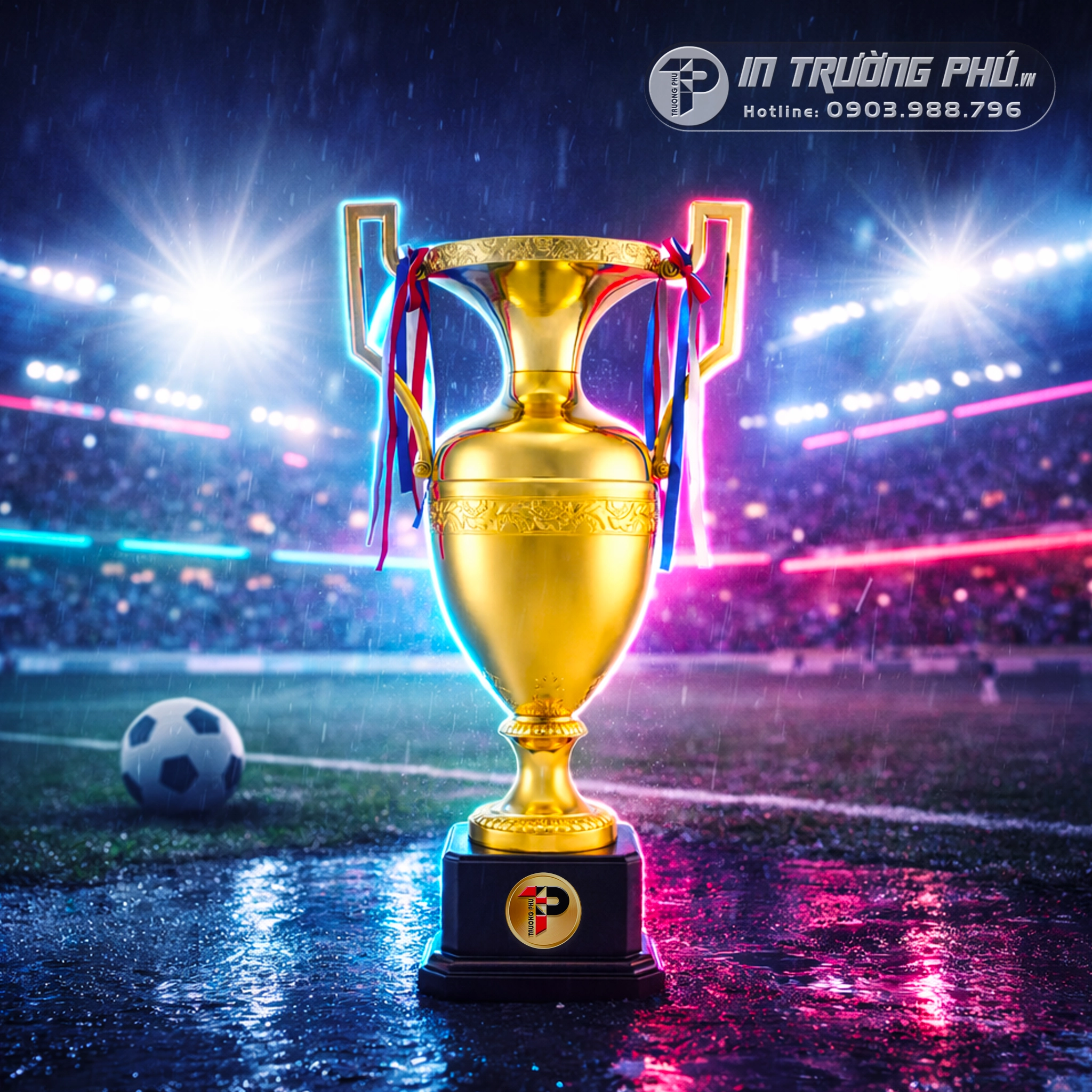 C&uacute;p thể thao - In Trường Ph&uacute; - C&uacute;p Vinh Danh - Qu&agrave; Tặng &Yacute; Nghĩa - Trao Giải Lưu Niệm