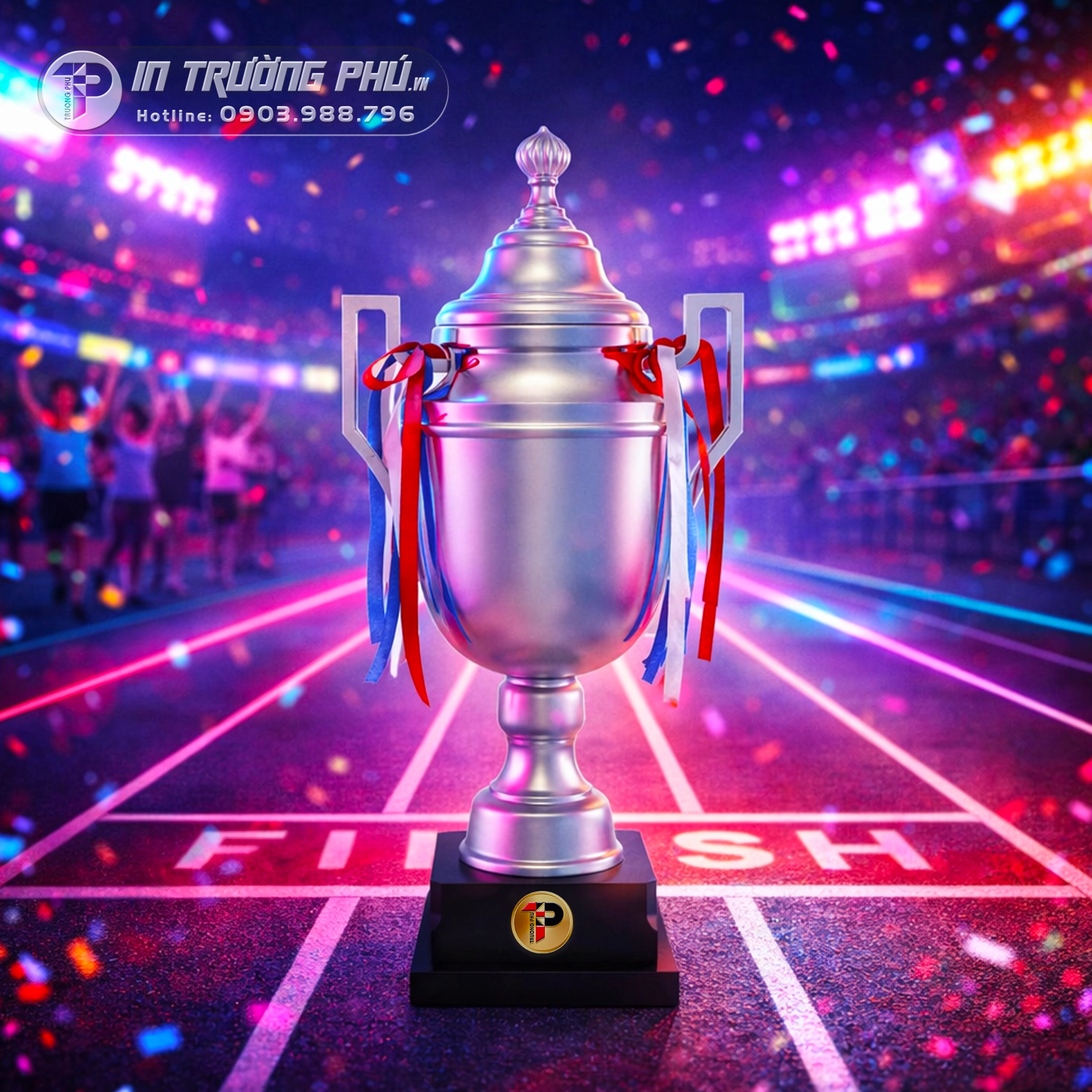 C&uacute;p thể thao - In Trường Ph&uacute; - C&uacute;p Vinh Danh - Qu&agrave; Tặng &Yacute; Nghĩa - Trao Giải Lưu Niệm