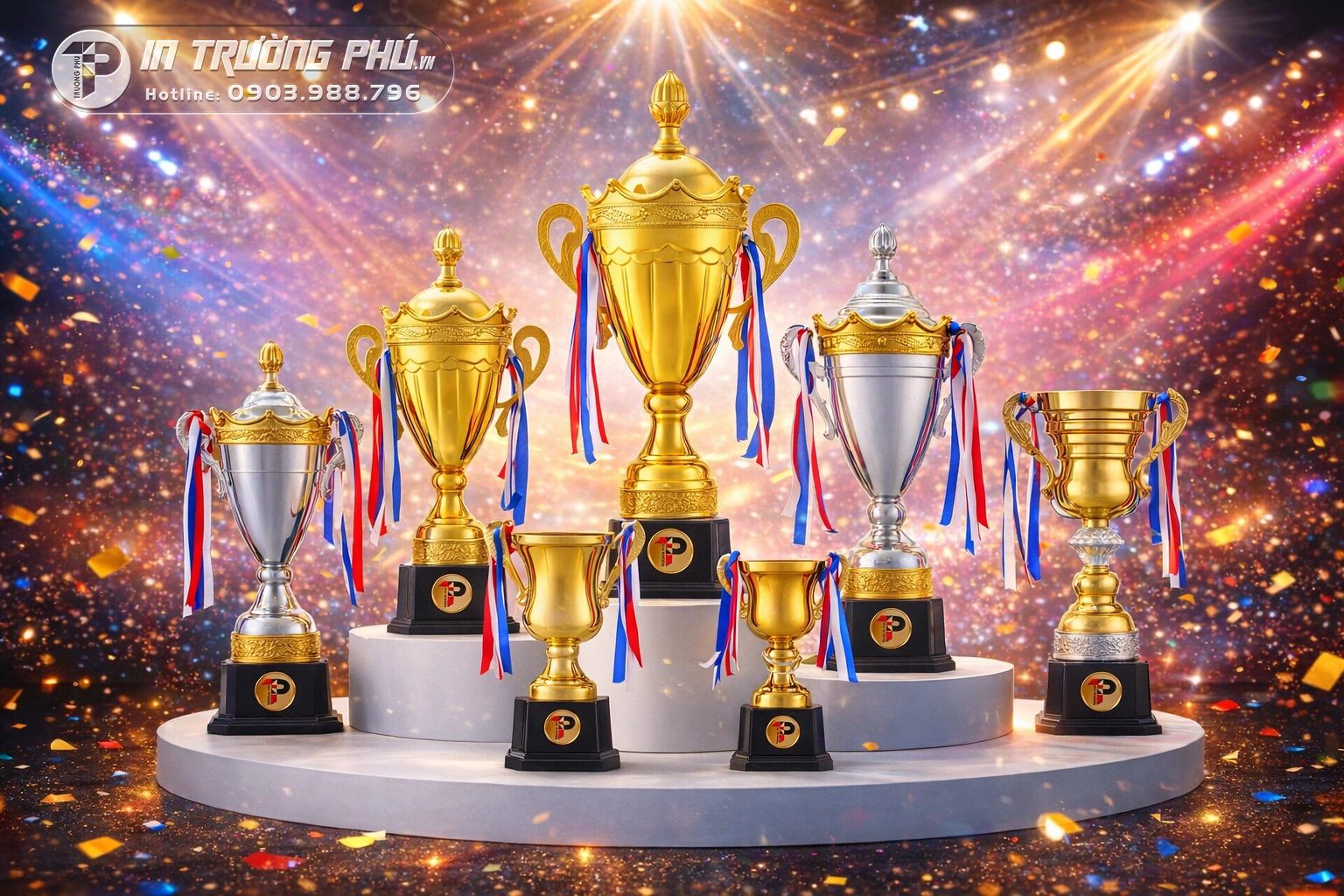 In đế c&uacute;p thể thao - C&uacute;p trao giải & Vinh danh - In Trường Ph&uacute;