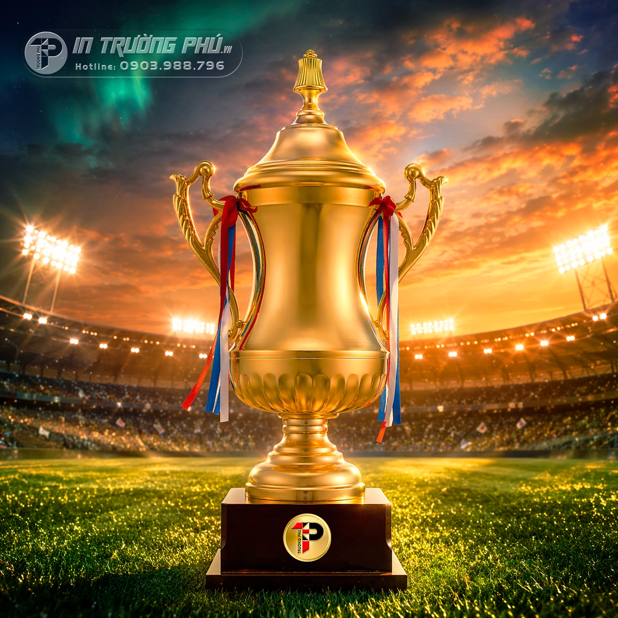 C&uacute;p b&oacute;ng đ&aacute; - C&uacute;p trao giải thể thao - In Trường Ph&uacute;