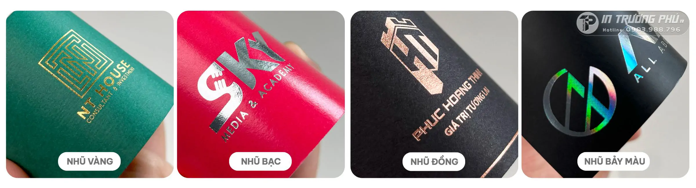 Danh thiếp &eacute;p kim
