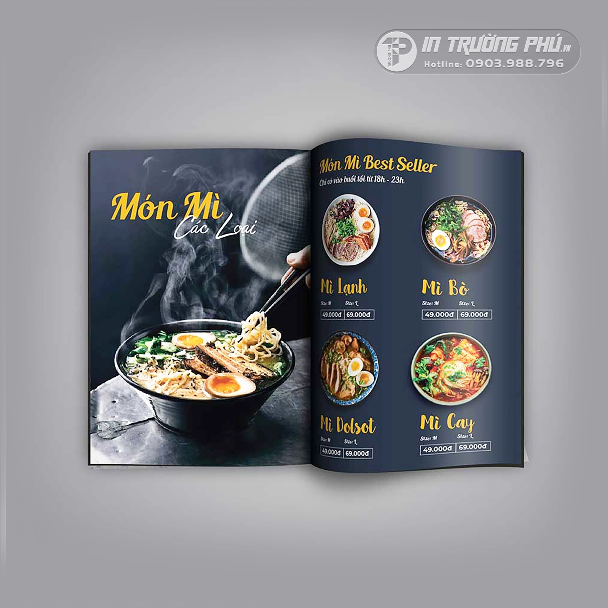 Menu dạng quyển
