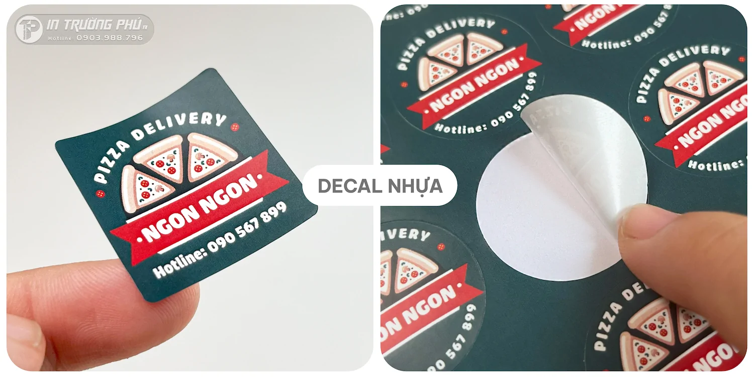 Nh&atilde;n Decal Nhựa - in trường ph&uacute;