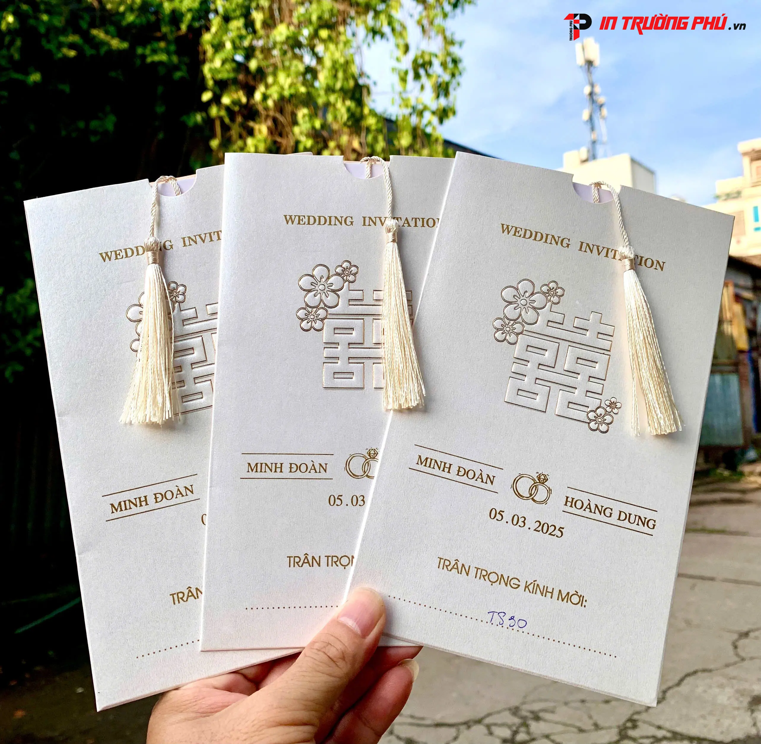 Thiệp cưới cao cấp - in trường phú