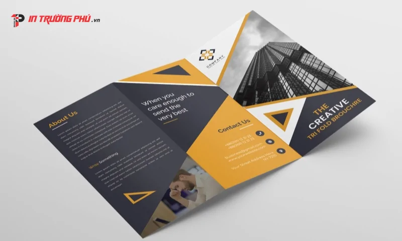 thiết kế brochure gấp 3 đ&uacute;ng bố cục