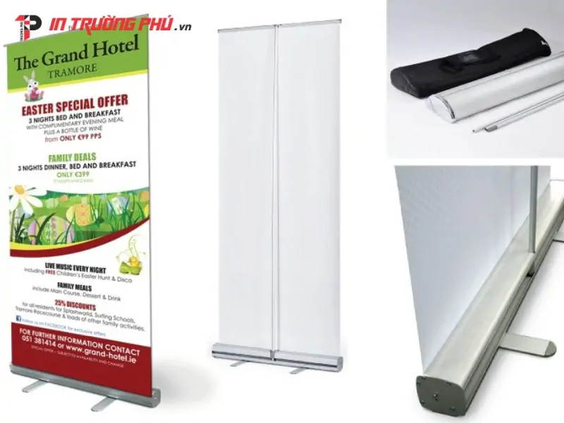  Ch&acirc;n Standee cuốn nh&ocirc;m chữ I